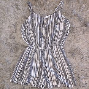 Ivory and black romper